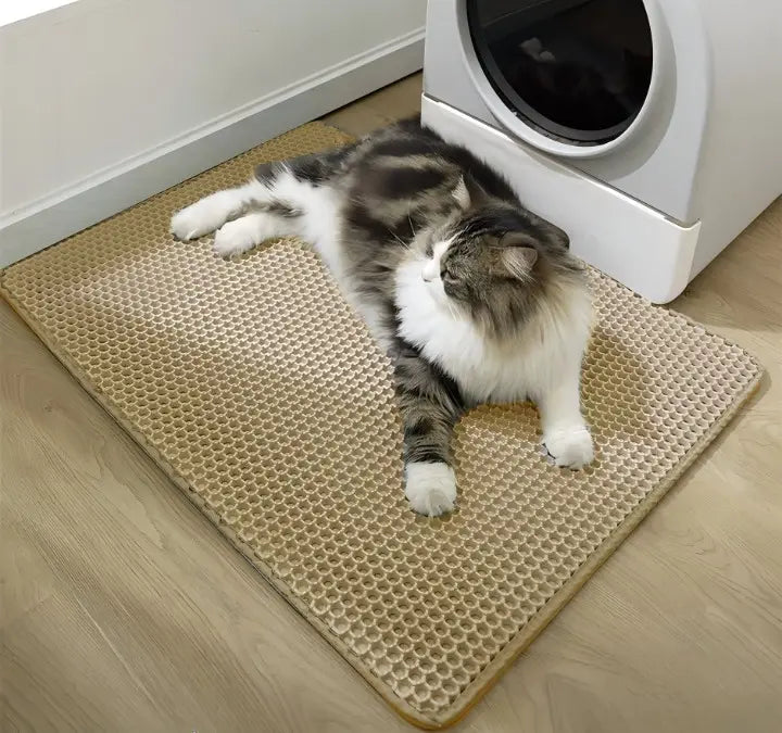 Large Waterproof Non-Slip Cat Litter Mat