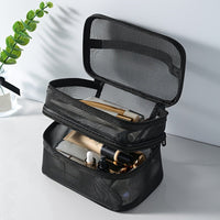 Lightweight Compact Travel Makeup Bag with Leakproof Interior and Multi-Compartment Design