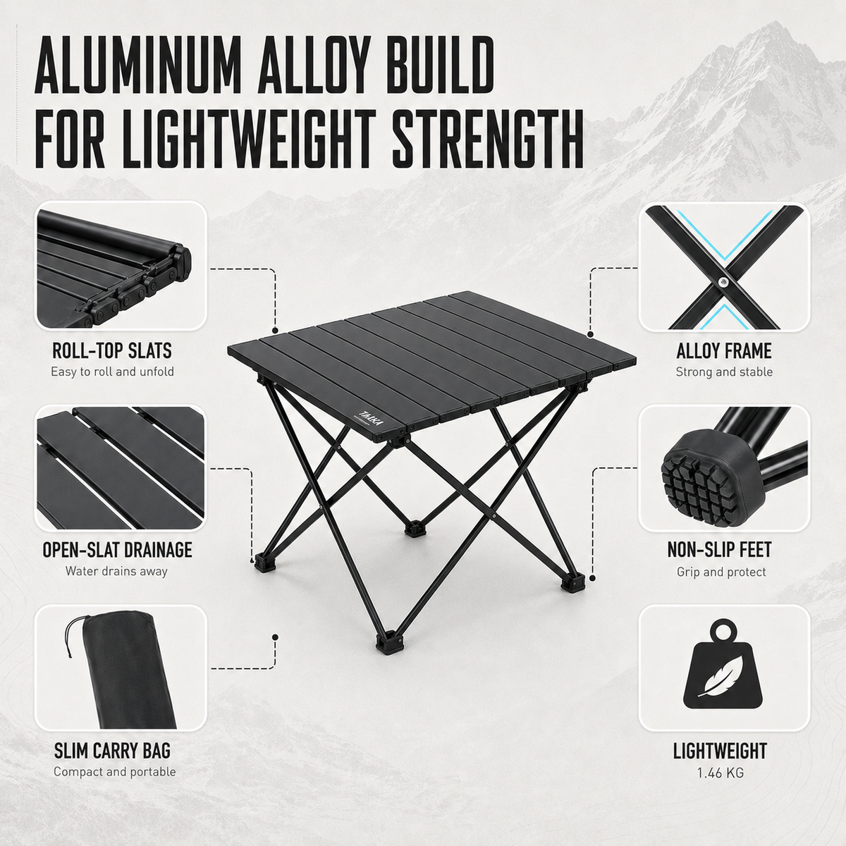 Lightweight Folding Outdoor Camping Table