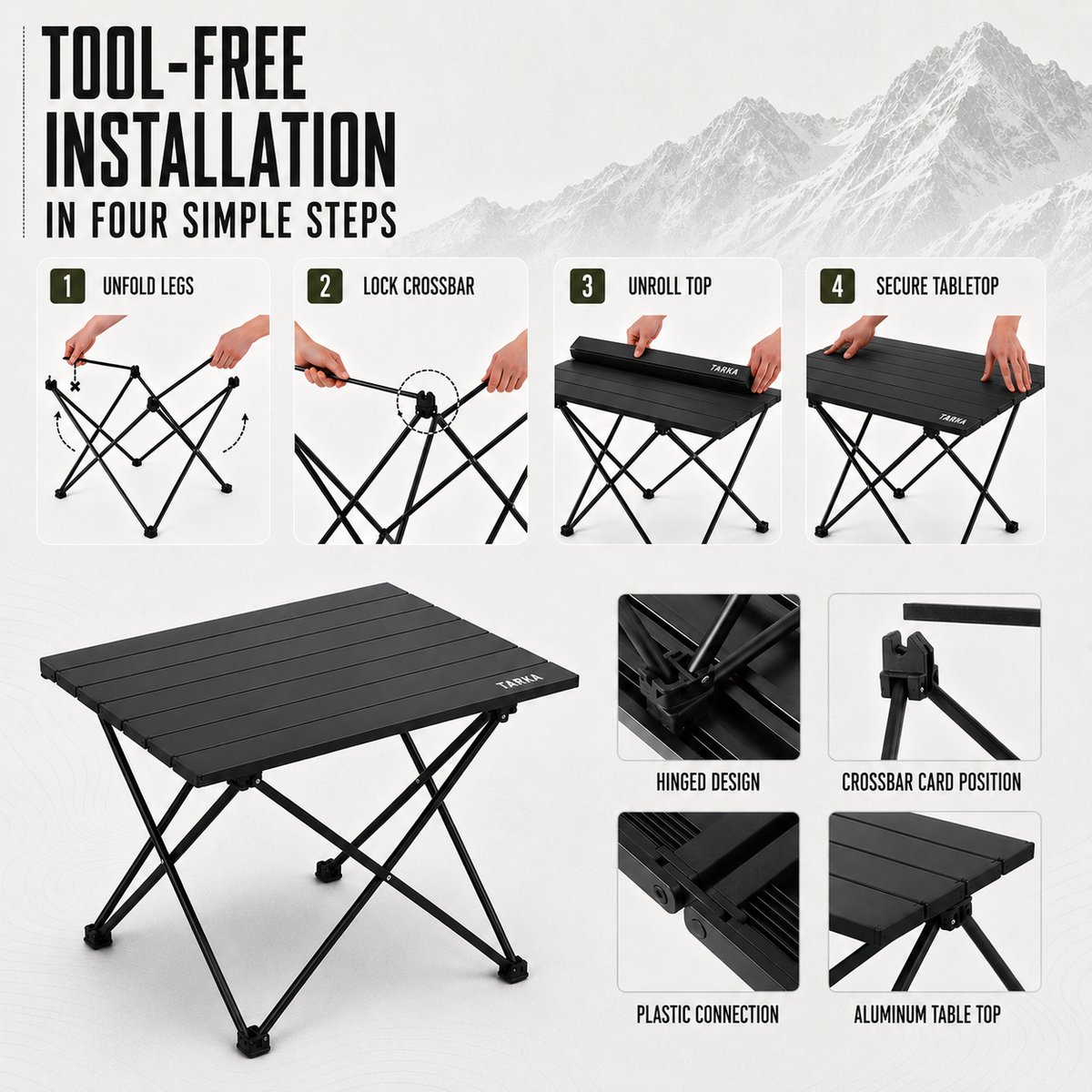 Lightweight Folding Outdoor Camping Table