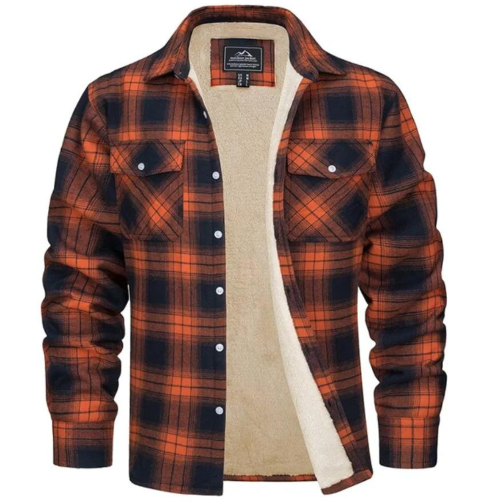 Lined Plaid Shirt Jacket