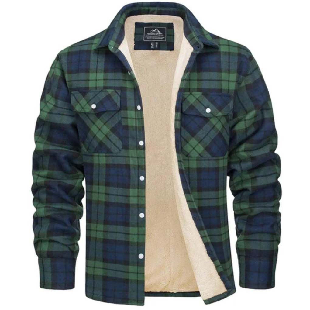 Lined Plaid Shirt Jacket