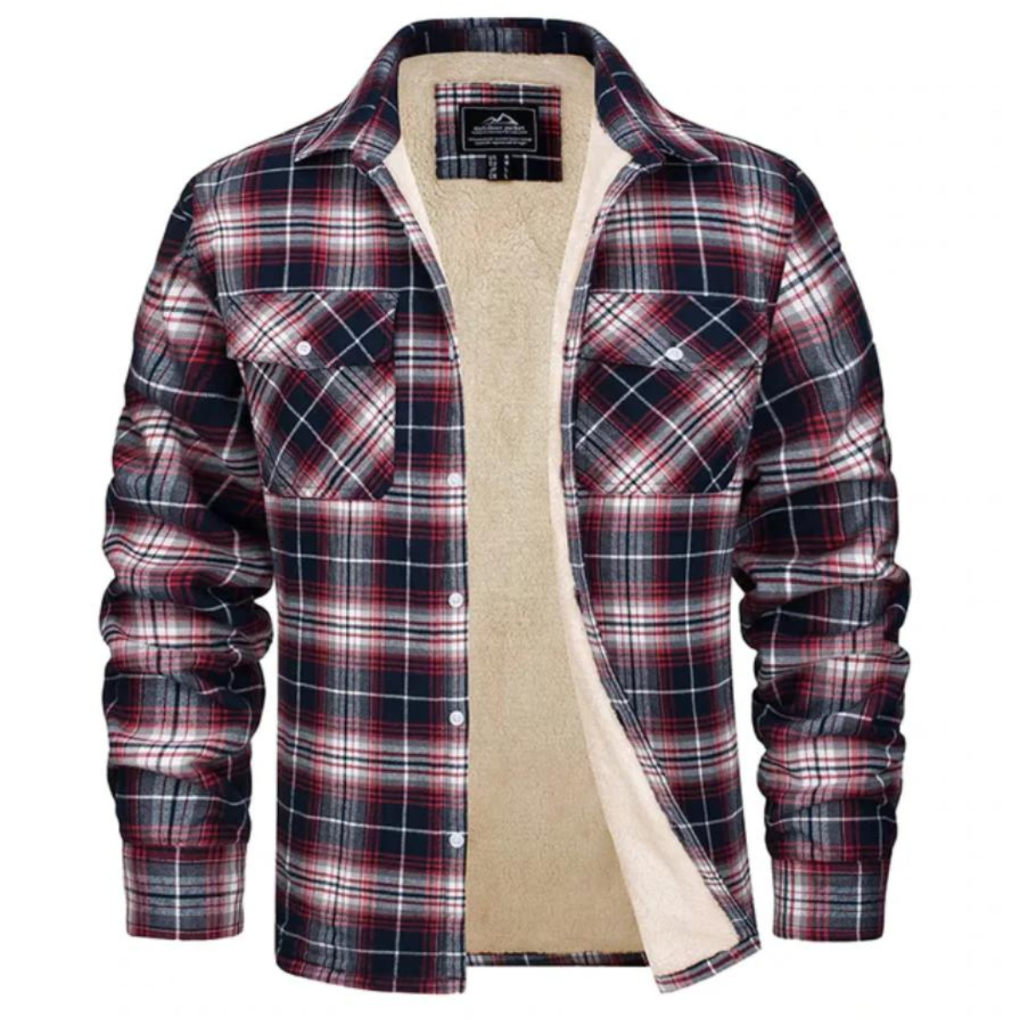 Lined Plaid Shirt Jacket