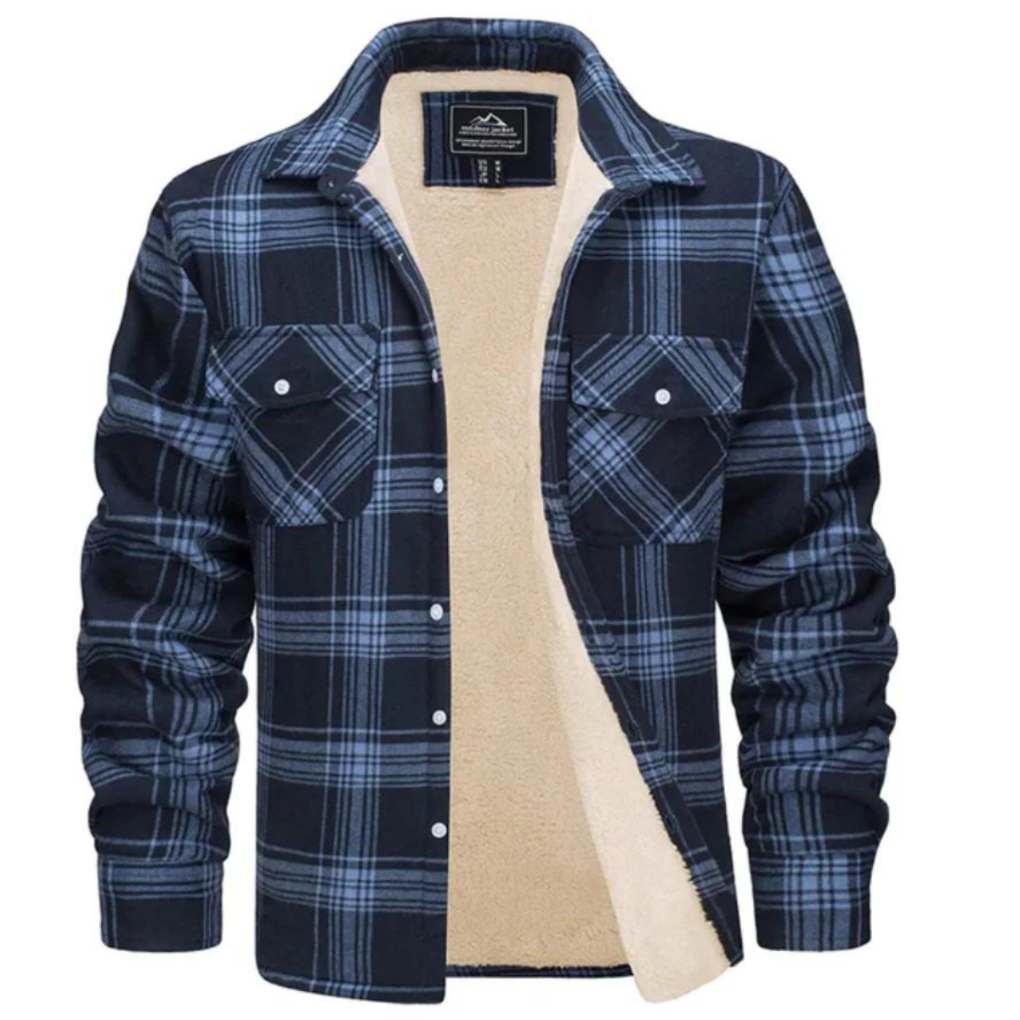 Lined Plaid Shirt Jacket