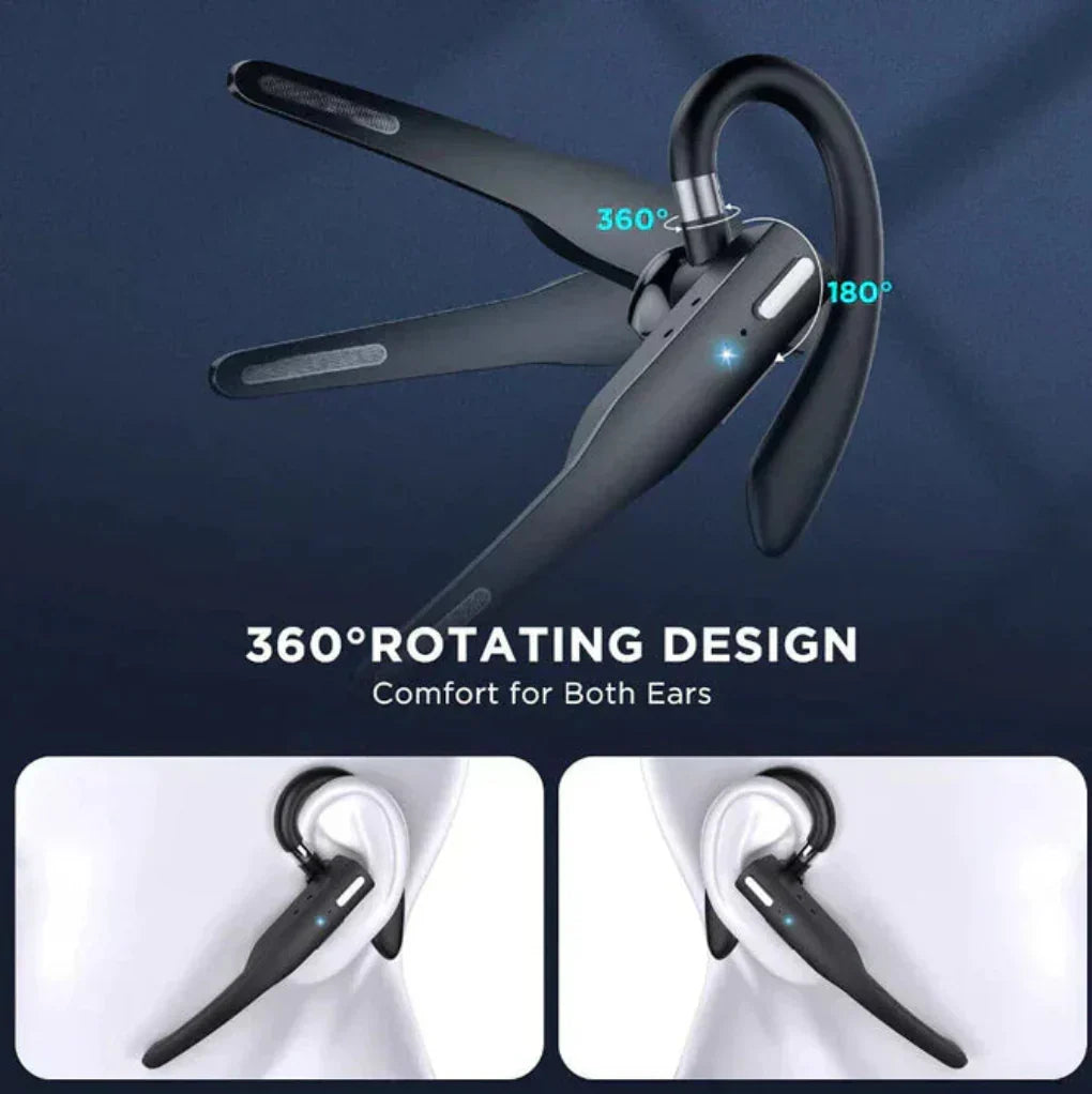 Men's Bluetooth 5.1 Noise Cancelling Headset with Dual Microphone