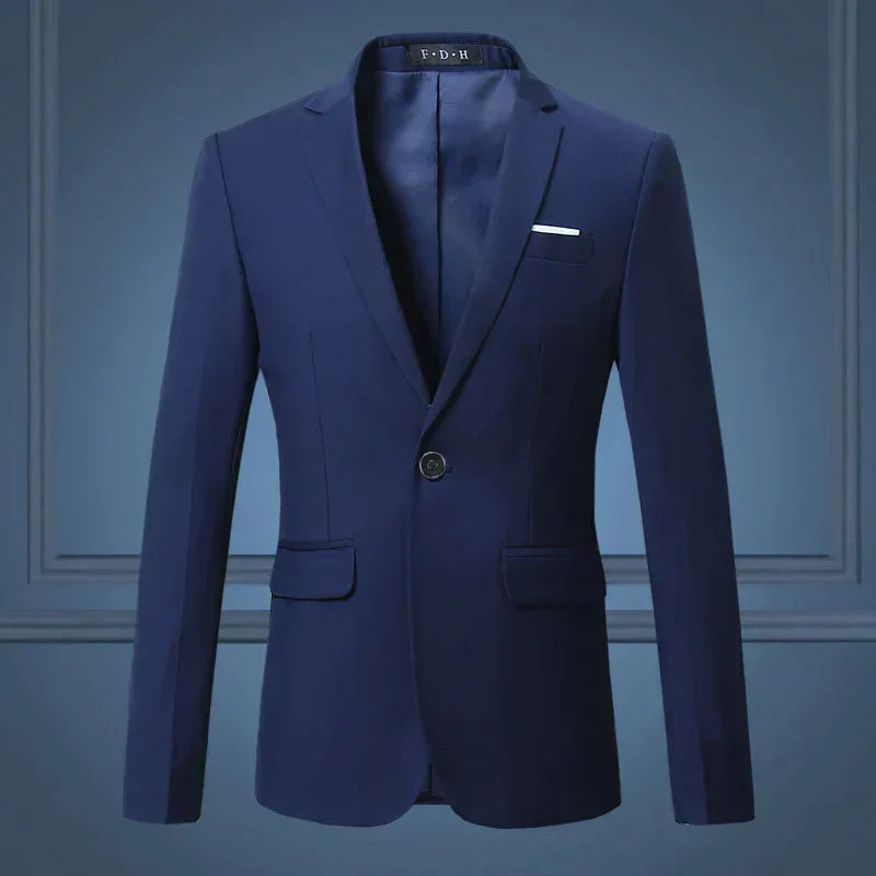 Men's Classic Blazer - Timeless Elegance for Any Autumn Occasion
