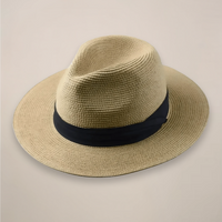 Men's Classic Summer Panama Hat with Wide Brim for Timeless Style
