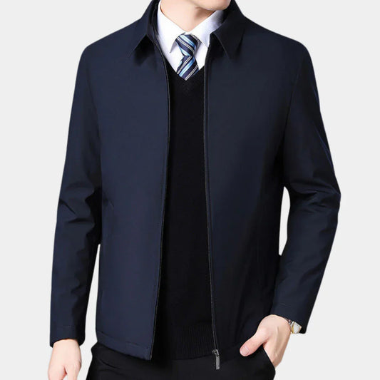 Men's Fall Zip-Up Jacket with Classic Collar