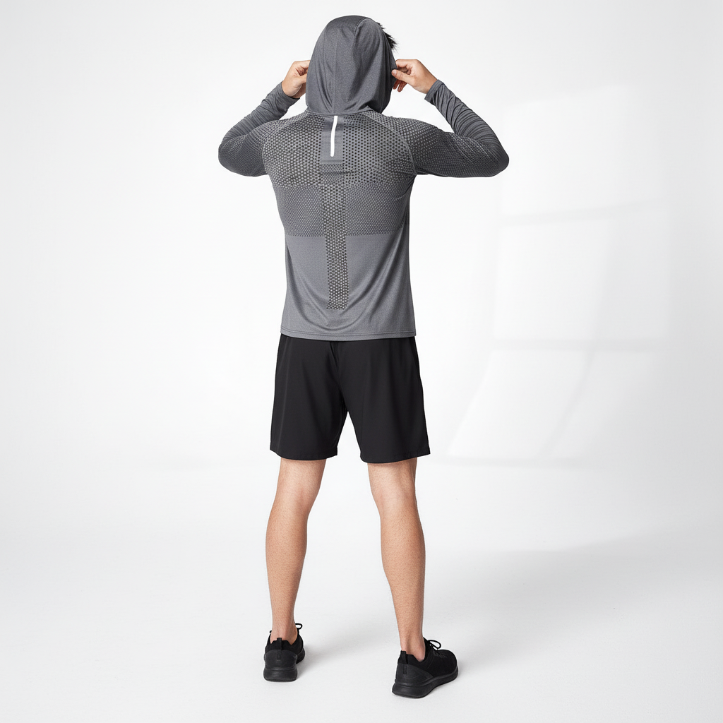 Men's Lightweight Performance Hooded Workout Shirt