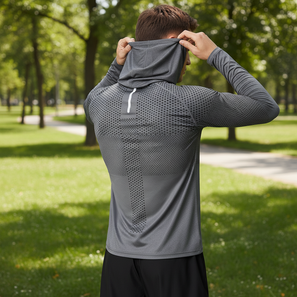 Men's Lightweight Performance Hooded Workout Shirt