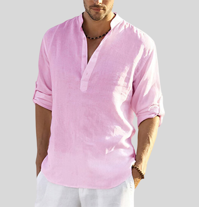 Men's Long Sleeve Henley Shirt