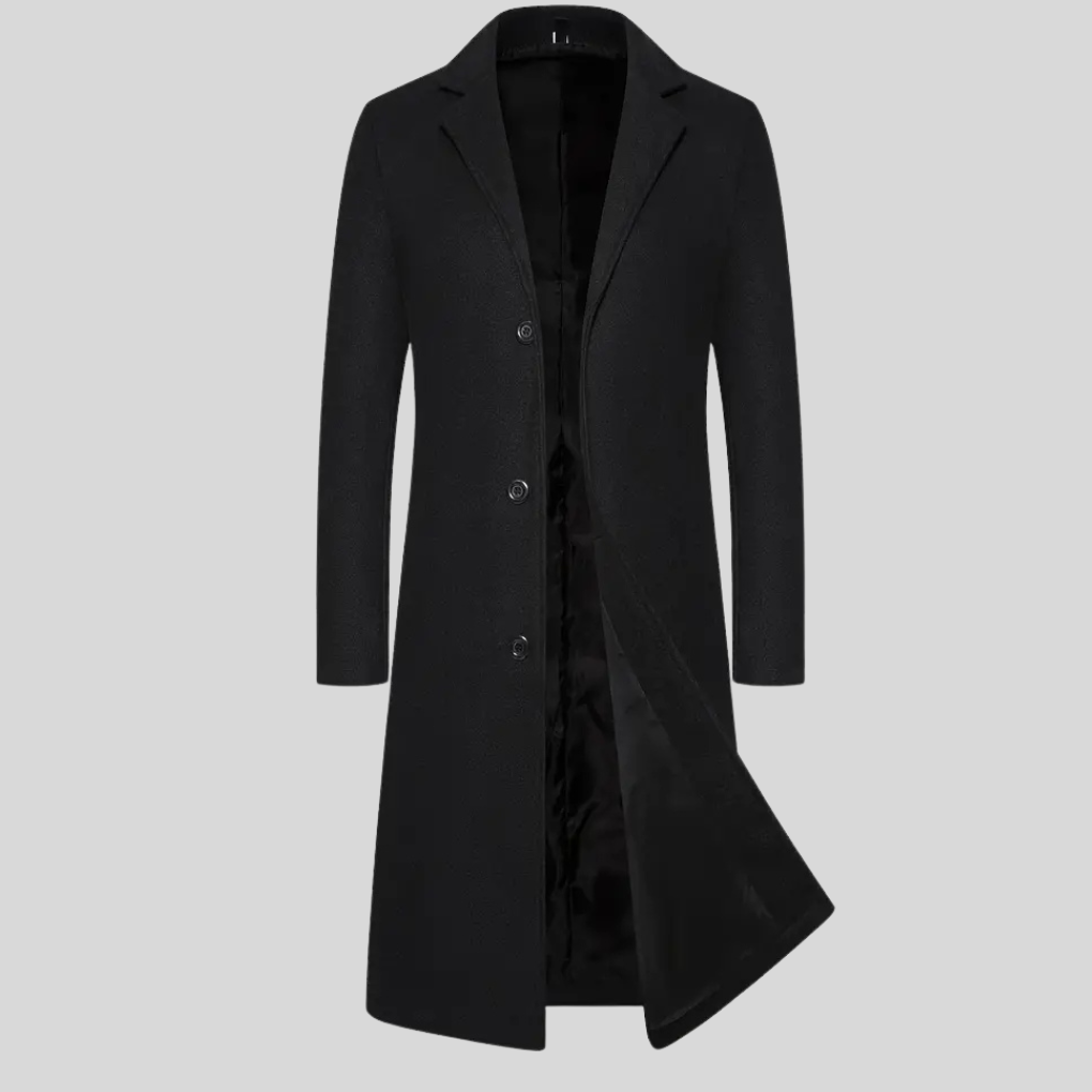 Men's Long Winter Coat – Elegant Classic Style