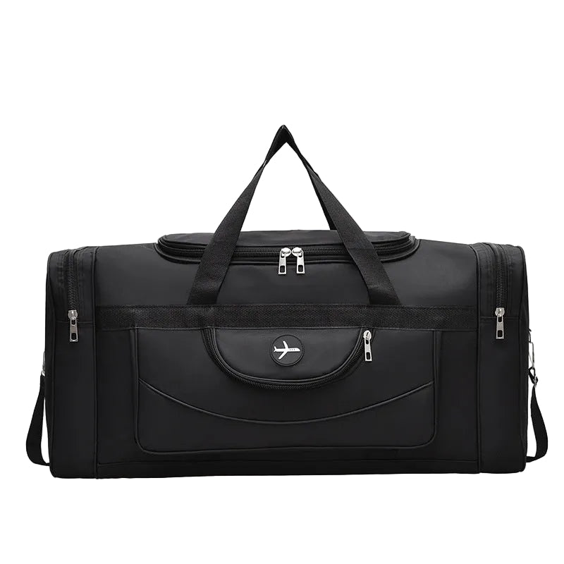 Men's Multi-Compartment Travel Bag with Modern Design