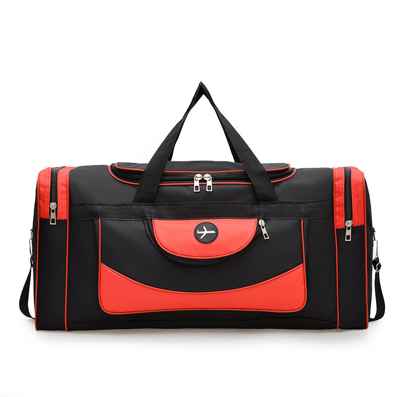 Men's Multi-Compartment Travel Bag with Modern Design