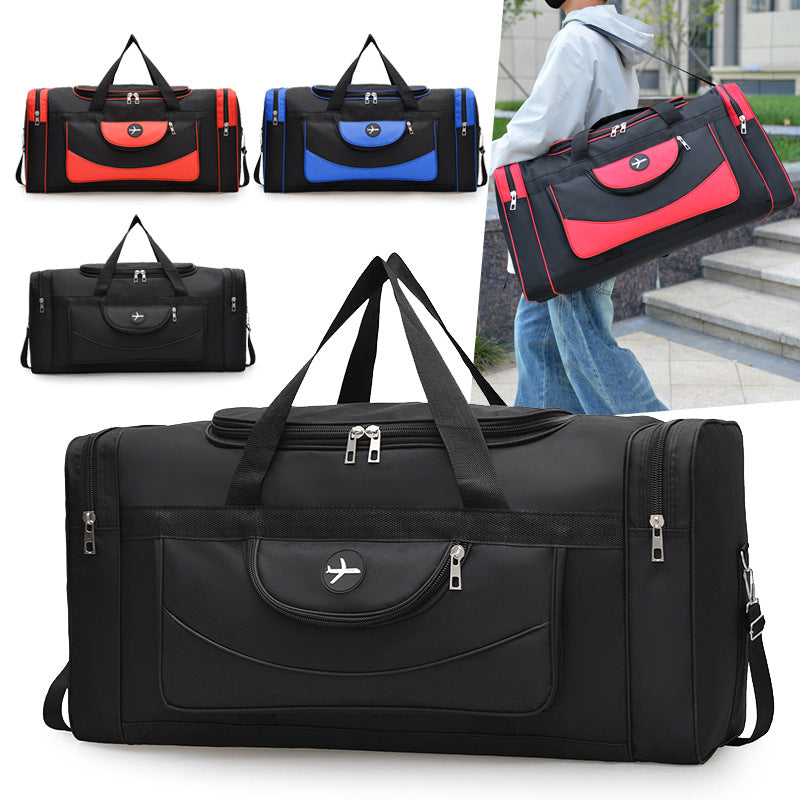 Men's Multi-Compartment Travel Bag with Modern Design