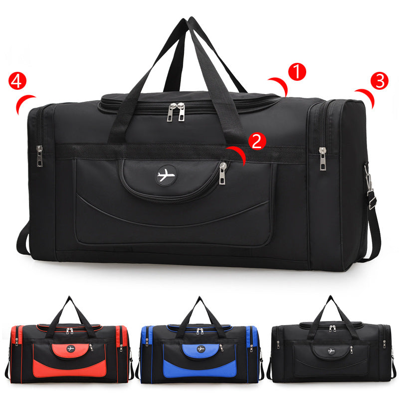 Men's Multi-Compartment Travel Bag with Modern Design
