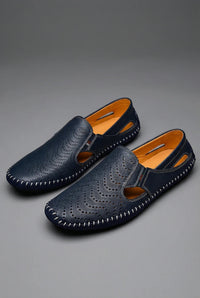 Men's Perforated Breathable Slip-On Casual Driving Loafers