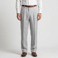 Men's Pleated Straight-Leg Trousers