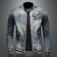 Men's Retro Jacket with Vintage Wash