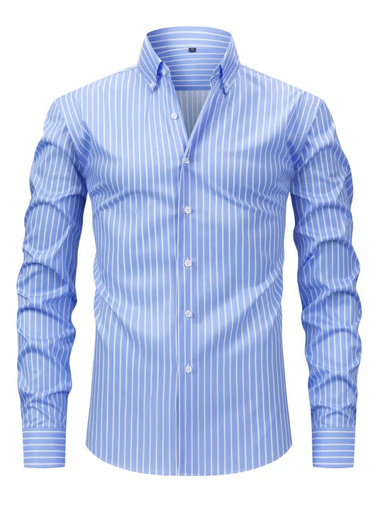 Men's Striped Button-Down Shirt