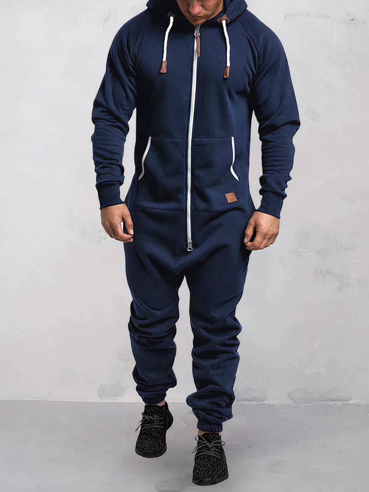Men's Tracksuit with Full-Zip Hoodie and Matching Pants