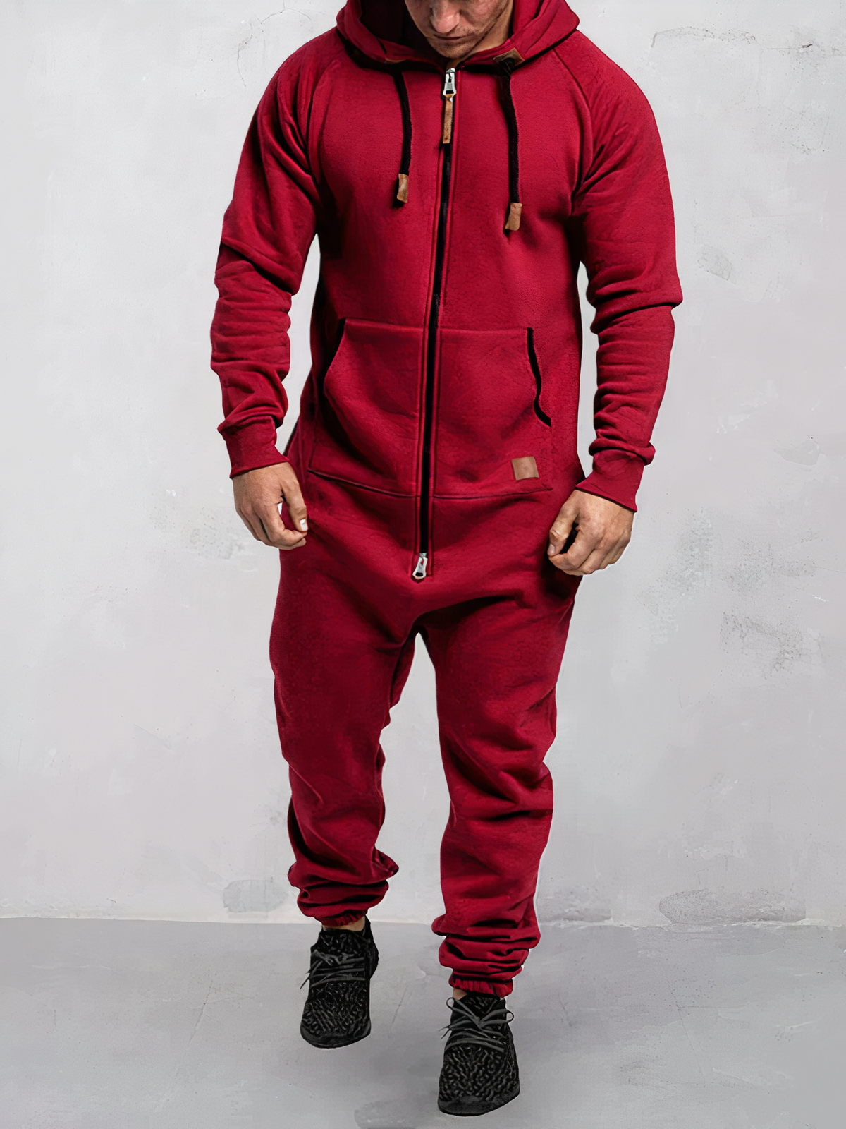Men's Tracksuit with Full-Zip Hoodie and Matching Pants