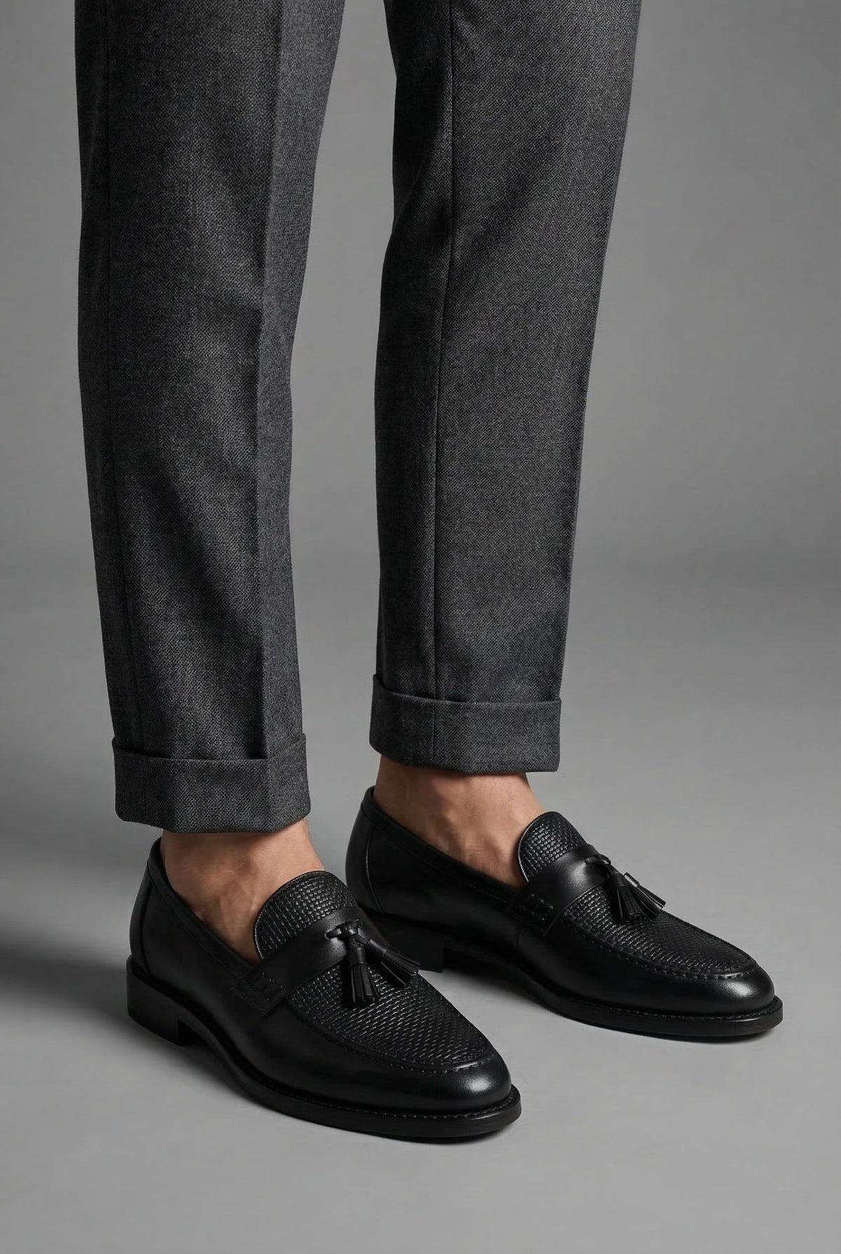 Men's -Vamp Tassel Slip-On Dress Loafers