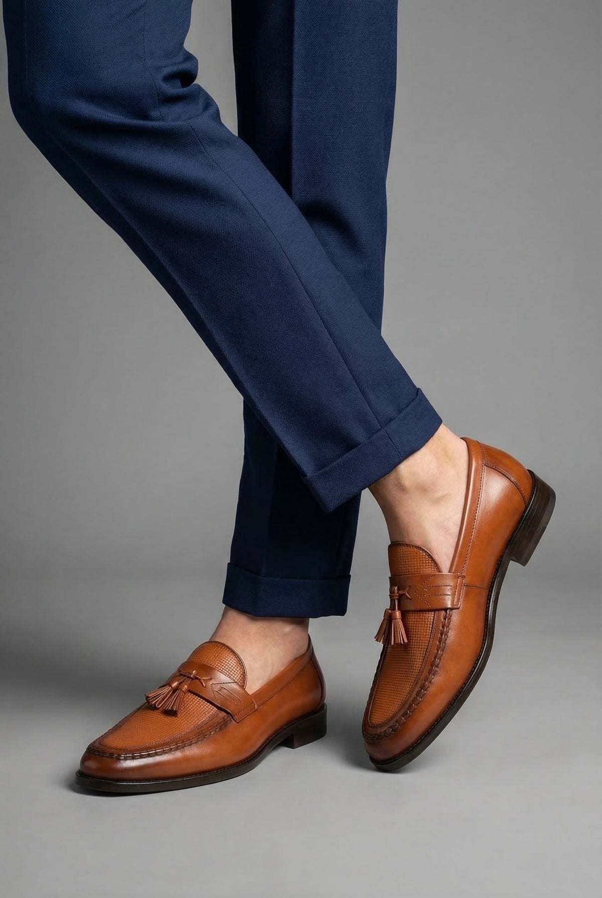 Men's -Vamp Tassel Slip-On Dress Loafers