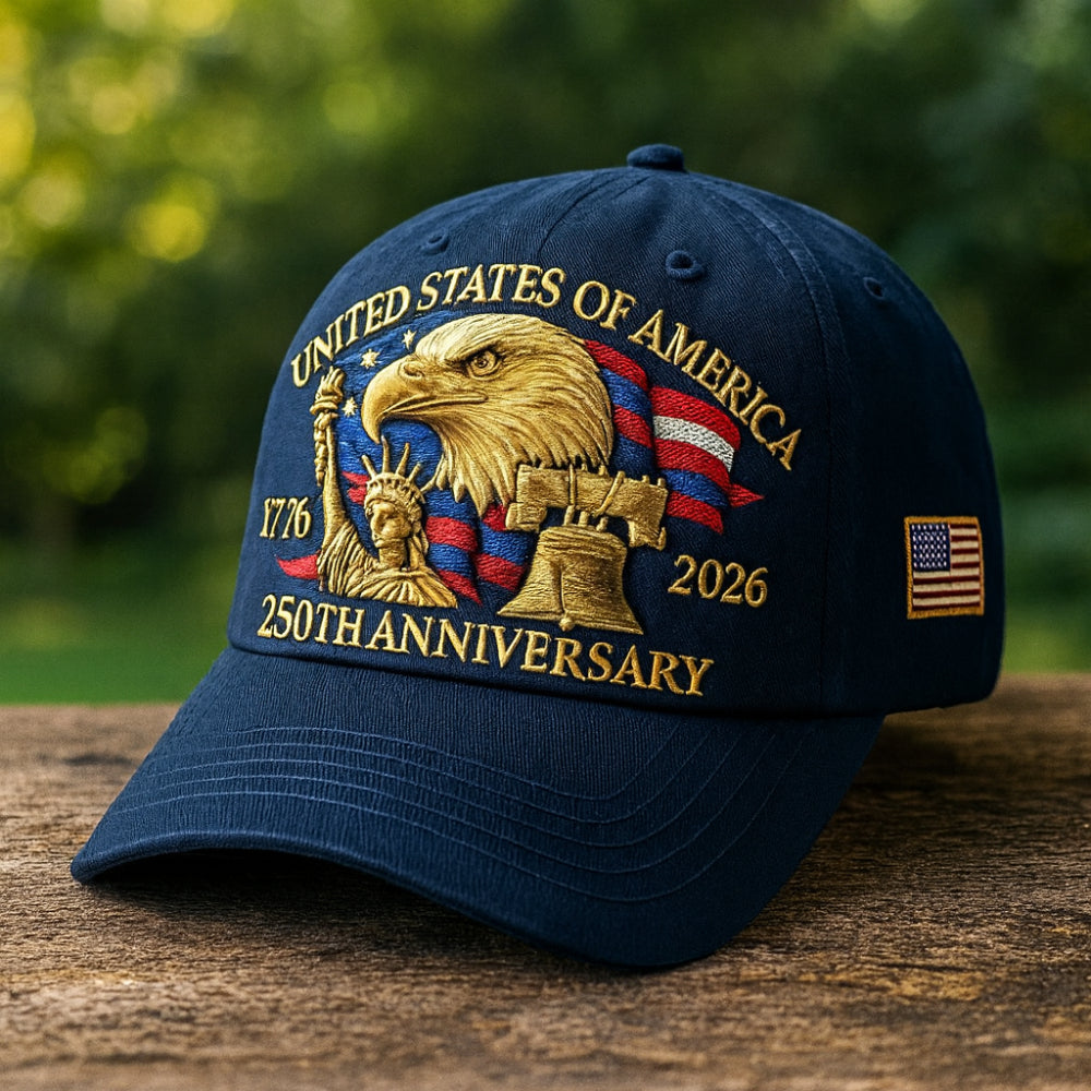 Men's Veteran Baseball Cap with Eagle Embroidery
