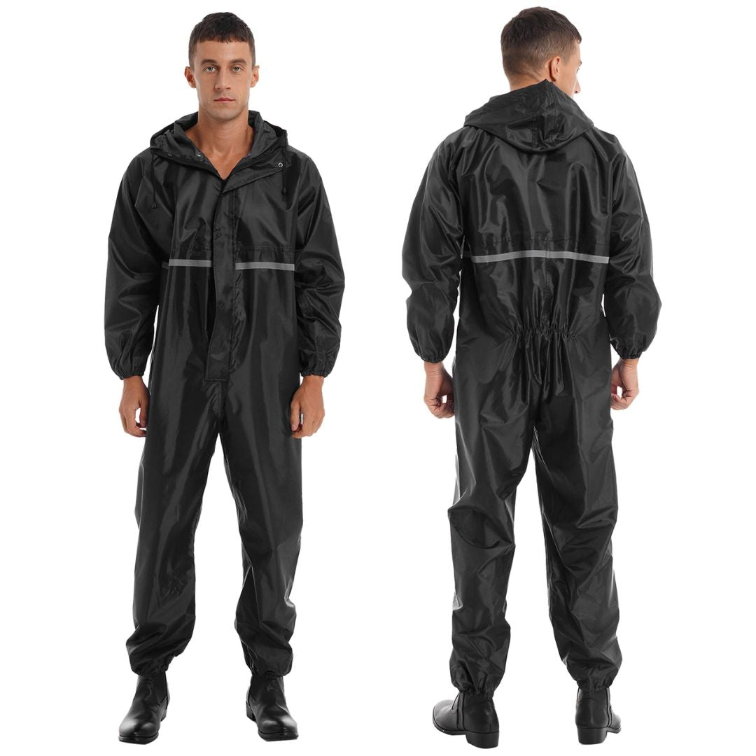 Men's Waterproof Reflective Hooded Safety Coverall