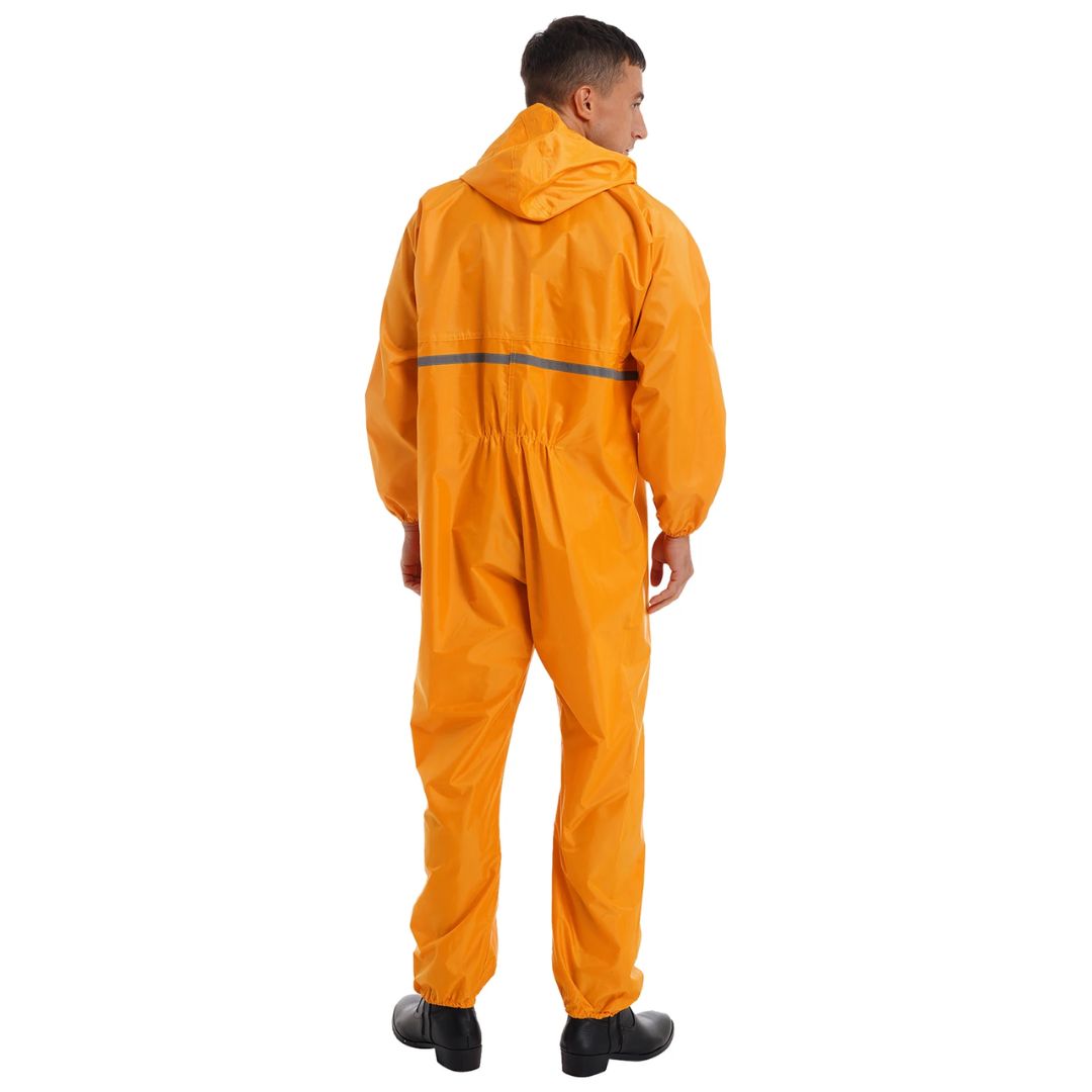 Men's Waterproof Reflective Hooded Safety Coverall