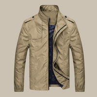 Men's Windbreaker Jacket with Collar