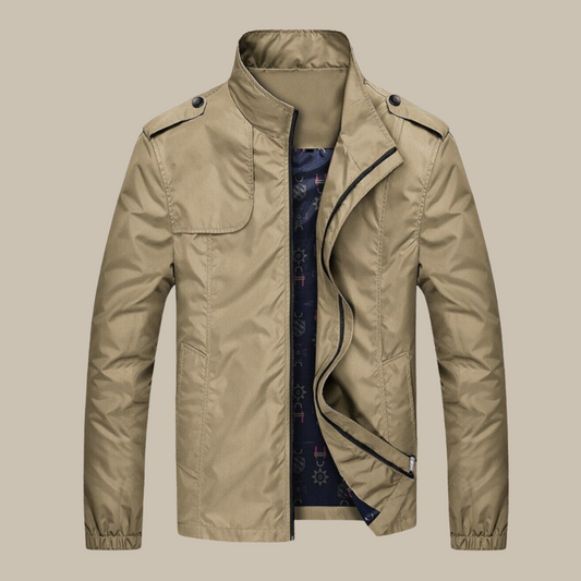 Men's Windbreaker Jacket with Collar