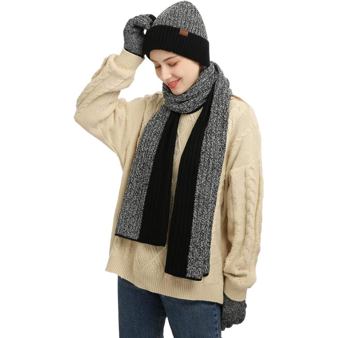 Men's Winter Beanie and Gloves Set