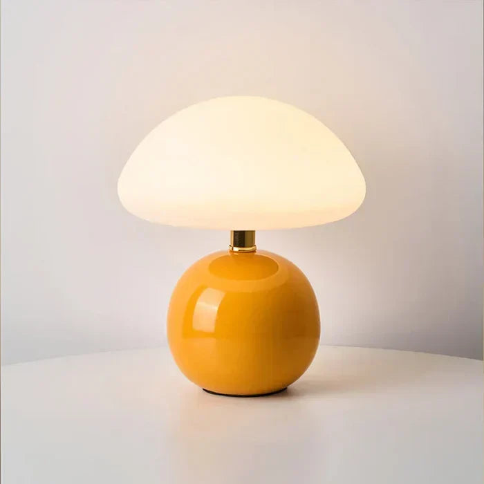 Modern Bauhaus Ceramic Mushroom Table Lamp