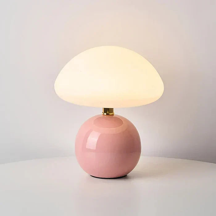 Modern Bauhaus Ceramic Mushroom Table Lamp