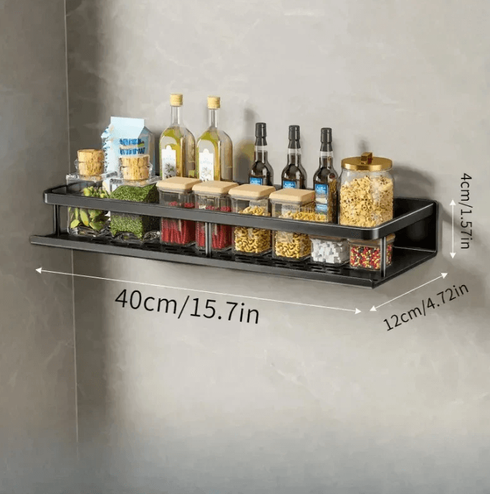 Modern Black Kitchen Wall Shelf
