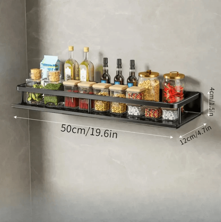 Modern Black Kitchen Wall Shelf