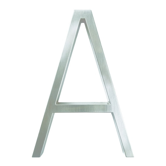 Modern Silver House Numbers