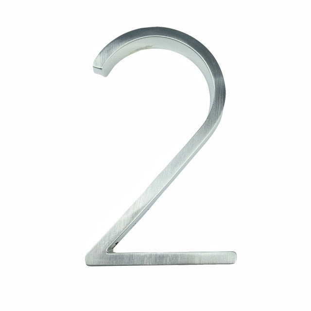 Modern Silver House Numbers