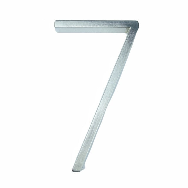 Modern Silver House Numbers