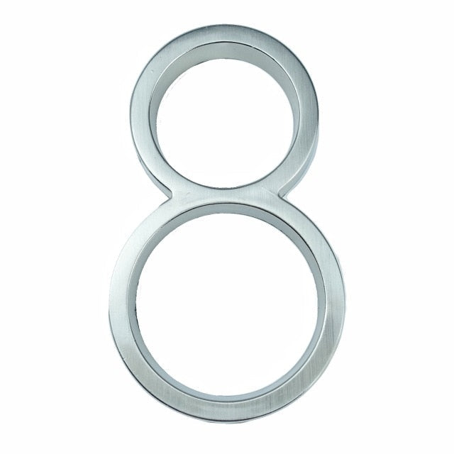 Modern Silver House Numbers