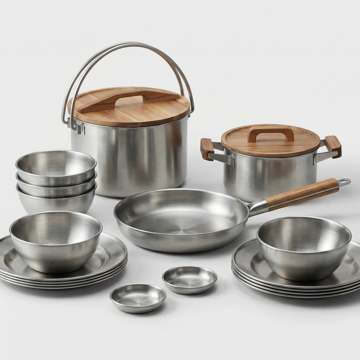 Multi-Piece Outdoor Camping Cookware Set