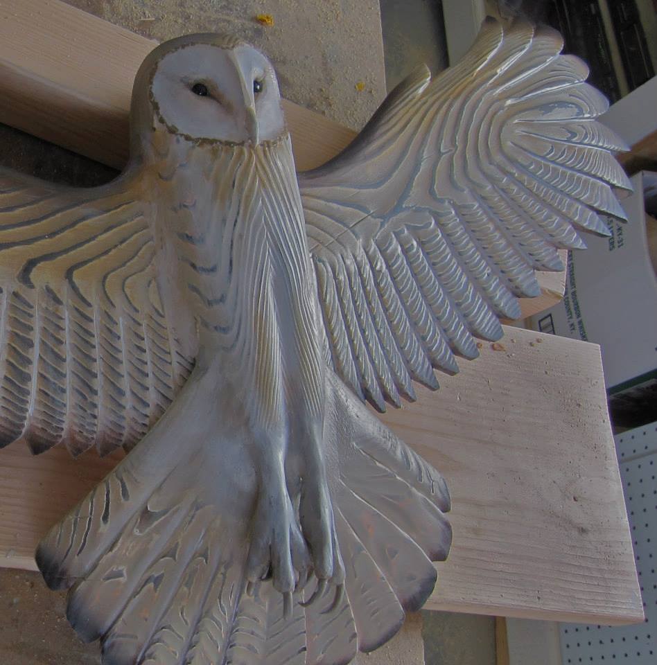 Natural Wood Owl Wall Sculpture - Handcrafted Rustic Wall Decor