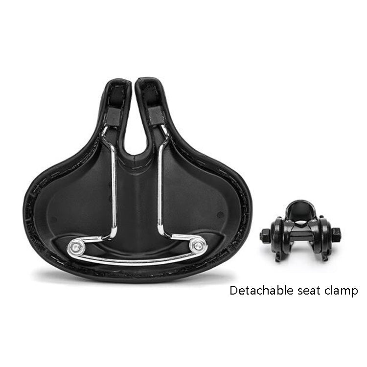 Noseless Mountain Bike Saddle - Comfortable Shock-Absorbing Bicycle Seat (Black)