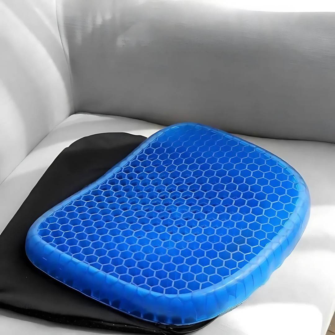 Orthopedic Gel Seat Cushion – Pressure Relief, Tailbone & Lumbar Support for Office Chair, Car, and Wheelchair
