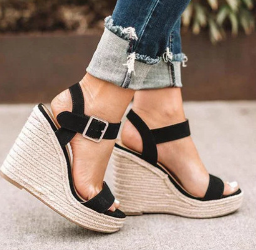 Orthopedic Wedge Sandals with Buckle - Mila