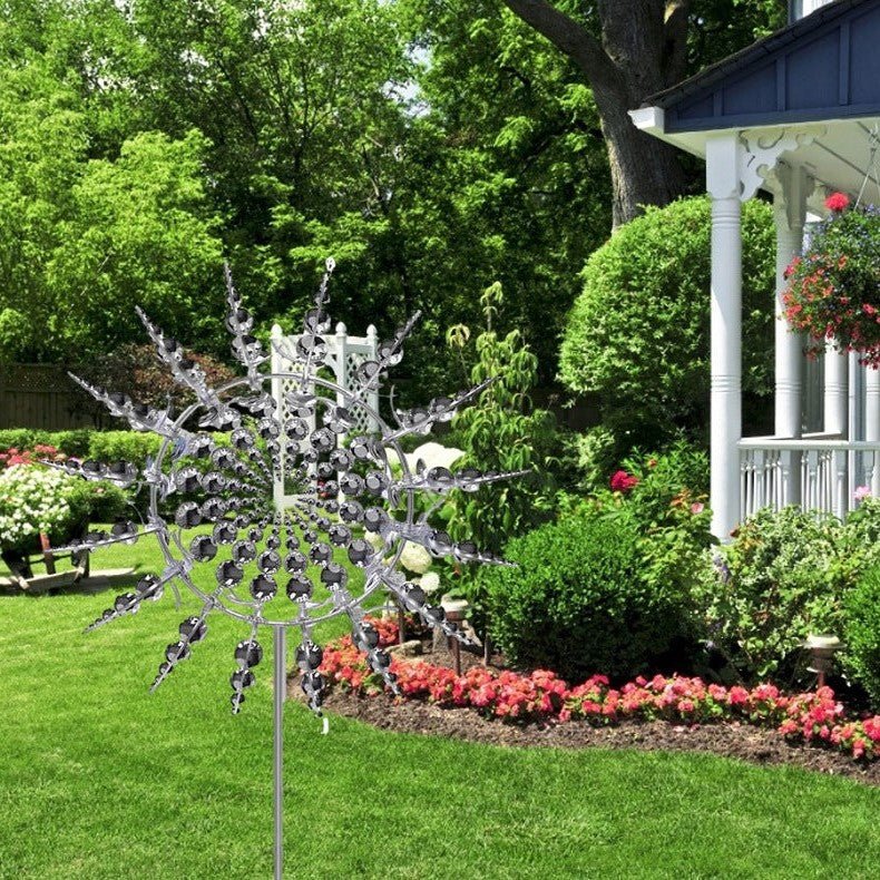 Outdoor Anti-Rust Metal Windmill Kinetic Garden Spinner