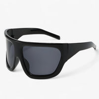 Oversized Curved Steampunk Sports Sunglasses