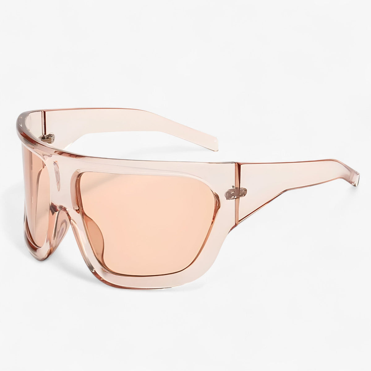 Oversized Curved Steampunk Sports Sunglasses